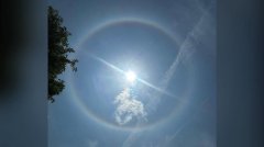 本地上空中午出现罕见日晕
